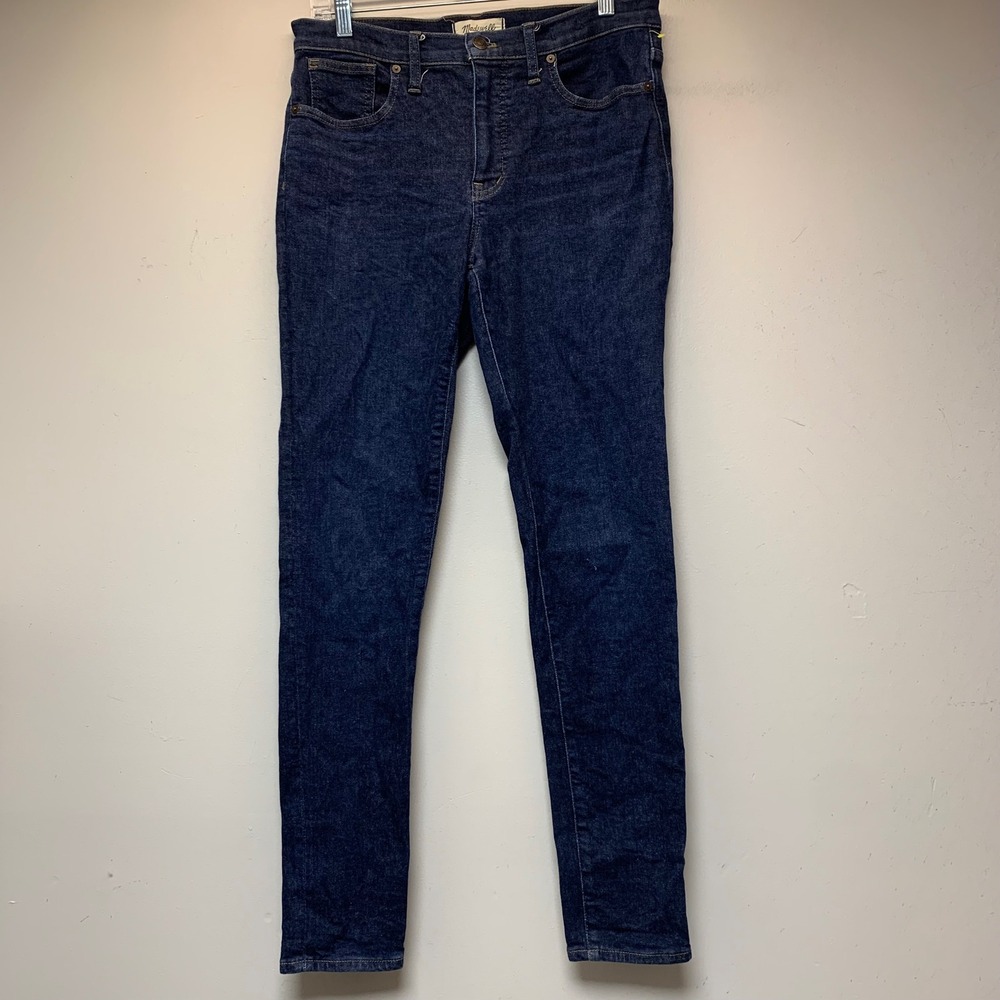 Madewell Skinny Jeans Womens 31 Dark Blue Excellent High Rise Tencel Blend